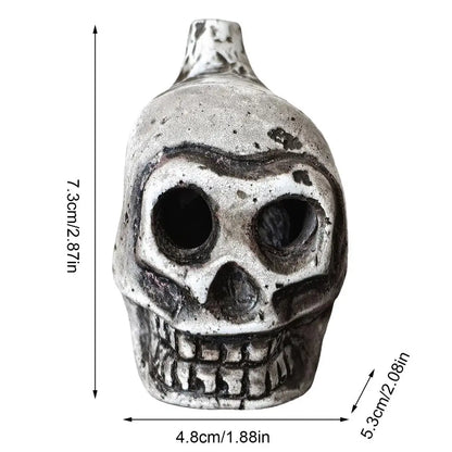 Aztec Death Whistle Loud Spooky Human-Like Screams Battle Whistle Outdoor Camping Emergency Whistle Skull Thunder Echoes
