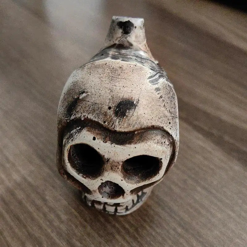 Aztec Death Whistle Loud Spooky Human-Like Screams Battle Whistle Outdoor Camping Emergency Whistle Skull Thunder Echoes