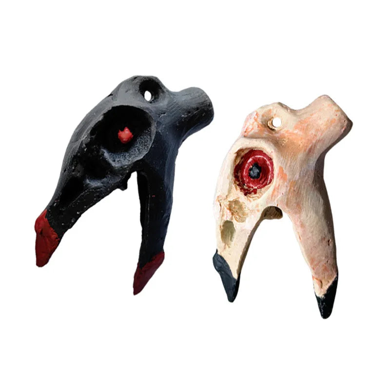 New Aztec Ghost Whistling Toy Halloween Party Haunted House Prop Screaming Scary Toy death whistle evil crow